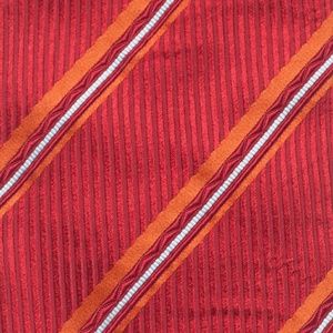 ERMENEGILDO ZEGNA Orange Stripe Silk Tie 3.5 X 59